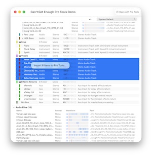 Import to Pro Tools