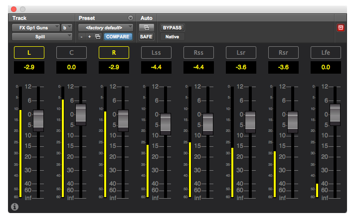 Spill plug-in interface in Pro Tools