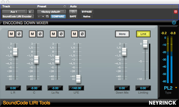 SoundCode LtRt Tools encoder plug-in interface